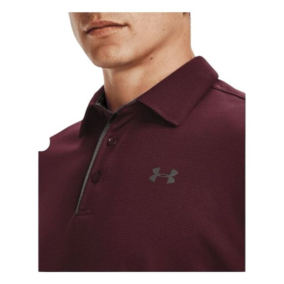 Under Armour The Performance Golf Tech Polo Shirt Maroon Knit Short Sleeve 3X - Picture 2 of 12
